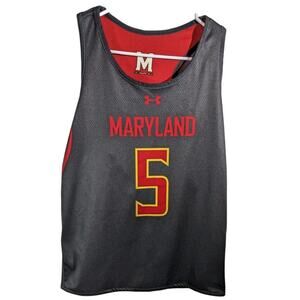 Maryland Terps Lacrosse Jersey Tank Top Womens Size Small Red Black 5 Terrapins